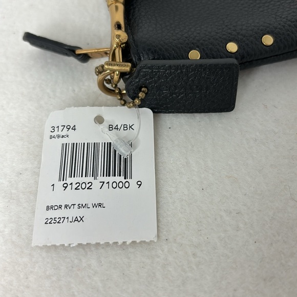 Coach Border Rivits Small Zip Wristlet Black - Picture 4 of 4